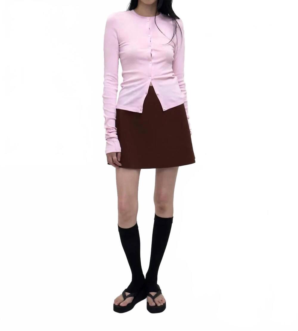 NEW BIRROT line cardigan in bubblegum